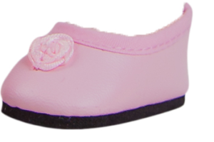 PAOLA REINA Buty dla lalek 32 cm różowe balerinki z różą
