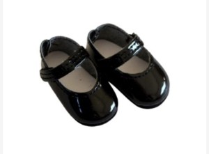 Buty dla lalek Paola Reina Amigas 32 cm balerinki czarne lakierkowane