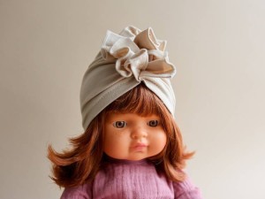 Turban dla lalki Miniland Beżowy rozmiar 38 cm