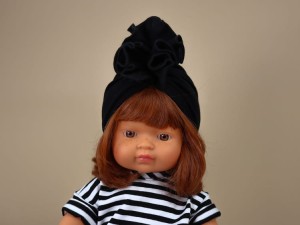 Turban dla lalki czarny 
