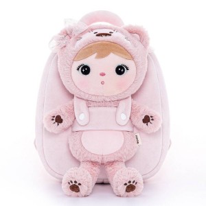 Plecak Metoo pluszowy Misia różowy z odpinaną przytulanką 