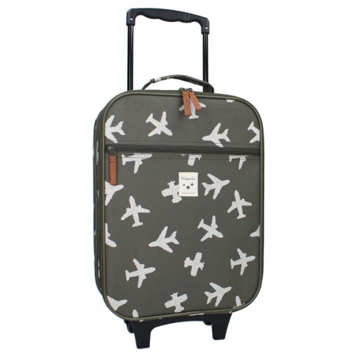 Walizka dziecięca KIDZROOM Airplane khaki.jpg