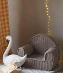 Muzpony Sztruksowy  fotelik dla dzieci Sugar Brown