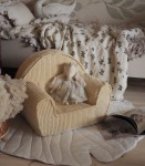 Muzpony Sztruksowy  fotelik dla dzieci Sandy Yellow