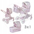 WÓZEK DLA LALEK FUNKCYJNY 3W1 GŁĘBOKI I SPACEROWY Niza DeCuevas Toys 80746-4.jpg