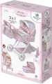 WÓZEK DLA LALEK FUNKCYJNY 3W1 GŁĘBOKI I SPACEROWY Niza DeCuevas Toys 80746-3.jpg