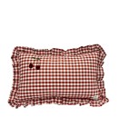 Poduszka ozdobna w czerwoną kratkę Cherry z wisienką  Muzpony