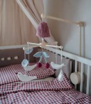 Karuzela do łóżeczka z obrotową pozytywką -  Cherry Birds  Muzpony