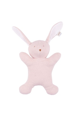 Przytulanka królik organic pink melange-malomi.jpg