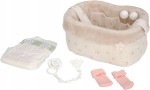 Elegancki beżowy kosz z akcesoriami  10w1 dla lalek Munecas Arias  6334