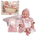 Ekskluzywna lalka  Antonio Juan 42 cm Recien sikająca z  wanienką 50417