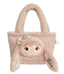 Torebka Metoo Tote Bag personalizowana Puchata Beżowa Królisia