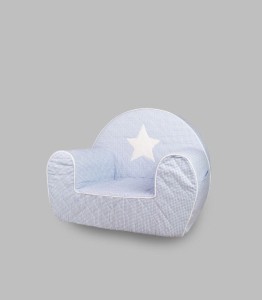 MUZPONY Fotelik dla dziecka pikowany Gwiazda Blue