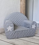  MUZPONY Fotelik dla dziecka pikowany Milky Grey