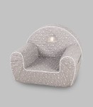 MUZPONY Fotelik dla dziecka pikowany SŁONIK  stalowa szarość