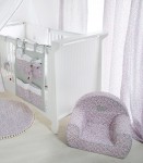 MUZPONY Fotelik dla dziecka pikowany PTASZKI