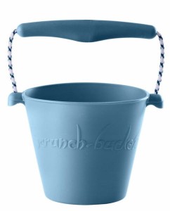 Funkit World Scrunch-bucket Zwijane wiaderko silikonowe, Błękitne